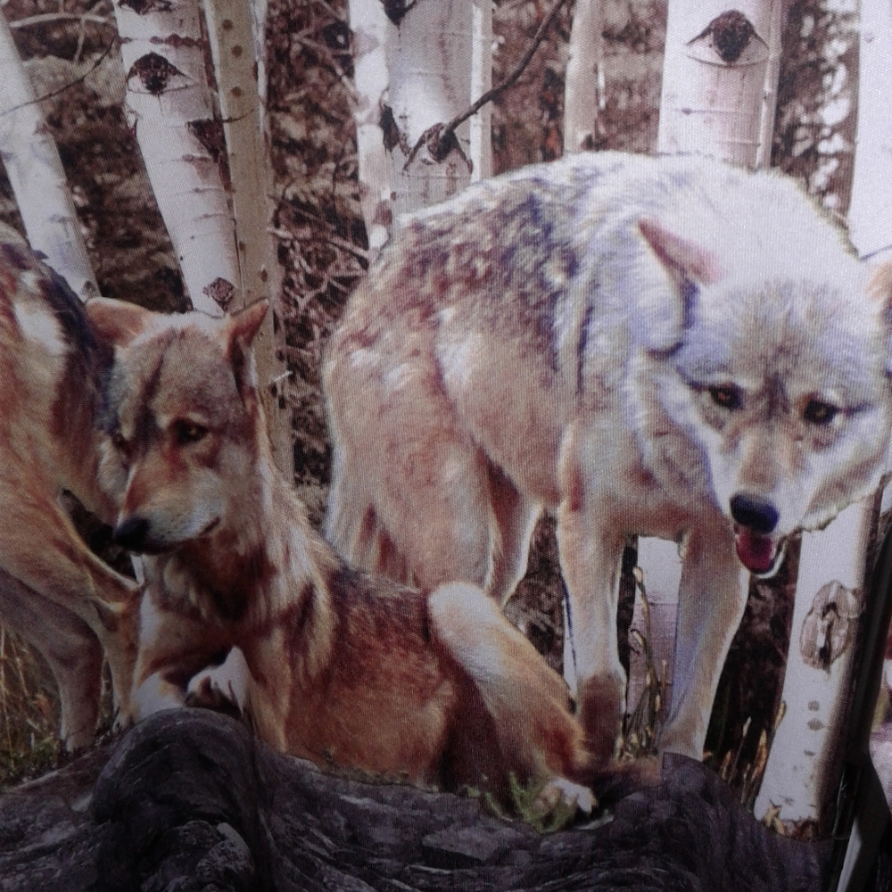 LAST CHANCE!! Camo Wolf long sleeve shirt - Picture 7 of 8